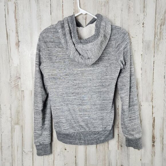 California Graphic Sherpa Lined Hoodie Gray Size Medium - Picture 2 of 10